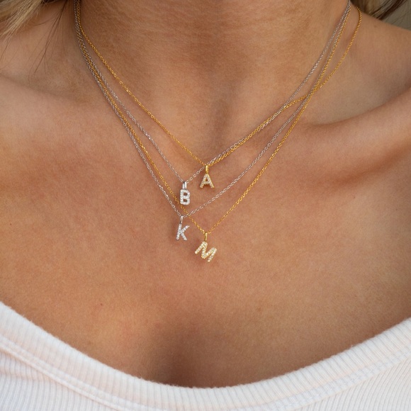 Jacqmaria Jewelry Initial “M” Necklace - Picture 1 of 6